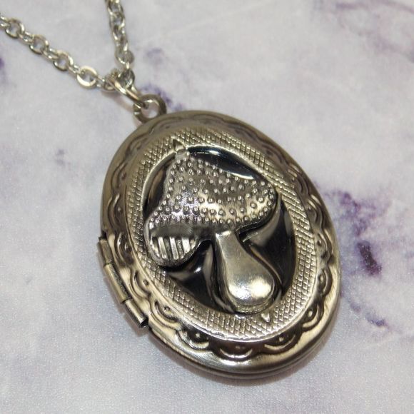 Jewelry - Mushroom Photo Locket Necklace